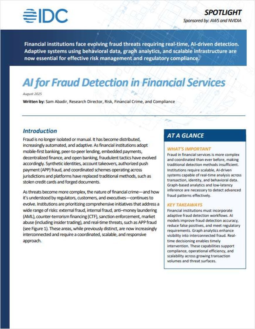 AI for fraud detection in financial services
